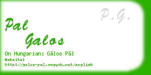 pal galos business card